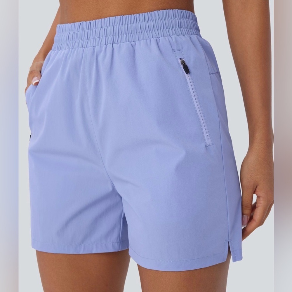 Halara Lavender Athletic Shorts Nylon Blend Drawstring 4 Inch Size Small